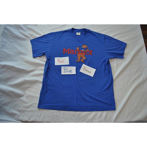 Marmot Mountain Works Leaning Marty Blue Short Sleeve Shirt Large - Picture 6 of 7